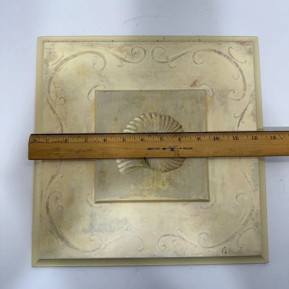 F. de Villeneuve 3D Shell Starfish Wall Art Plaques Set of 2 Cream Tan Canada
